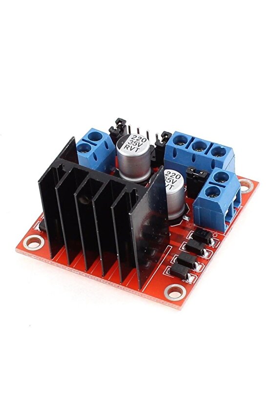 5 Adet L298N Voltaj Regulatörlü Çift Motor Sürücü Kartı Arduino, Raspberry