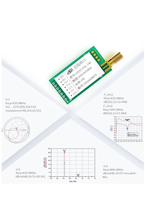 As32-ttl-1w 433mhz 1w 30dbm 8000m Lora Sx1278 Ashınıng As32-ttl-1w Kablosuz Rf Verici Alıcı Modülü