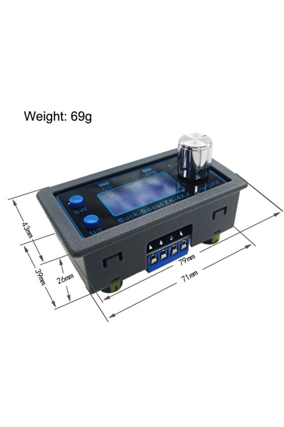 Zk-4kx Dc Dc Buck Boost Dönüştürücü Cc Cv 0.5-30v 4a Güç Modülü Ayarlanabilir Regüle