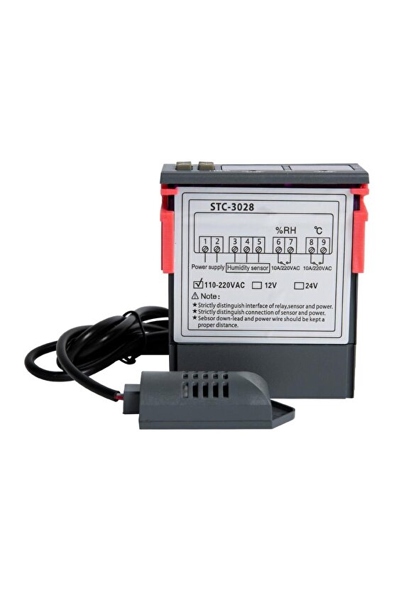 Stc-3028 Dijital Sıcaklık Nem Ölçer 110-220v 10a Termostat