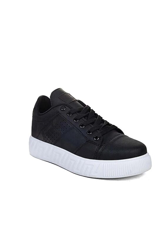 Erkek Lazer Cilt Deri Lifestyle Casual Şık Günlük Bağcıklı Ortopedik Sneaker Spor Ayakkabı