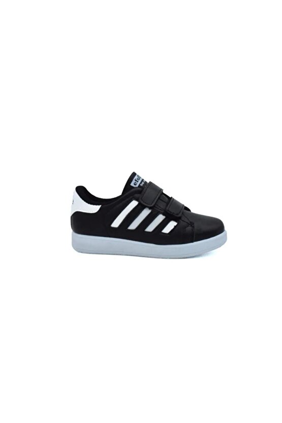 Patik Filet Beyaz Cırtlı Rahat Esnek Hafif Günlük Unisex Kids Şık Çocuk Sneaker Spor Ayakkabı