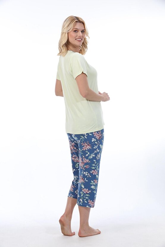 Bambu Kadın Kapri Takım Pijama 71032