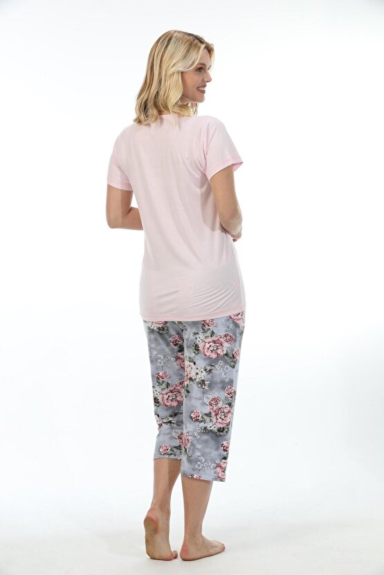 Bambu Kadın Kapri Takım Pijama 71027