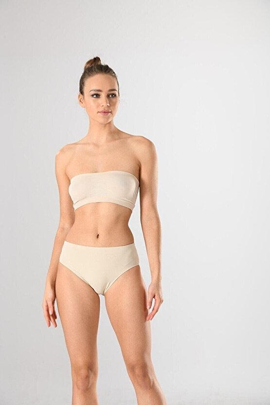 Kadın Brazilian Külot Slip Örme Seamless Dikişsiz Soft Basic 1007