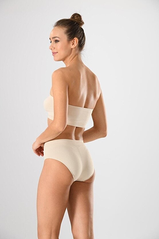 Kadın Brazilian Külot Slip Örme Seamless Dikişsiz Soft Basic 1007