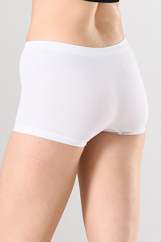 Miss Fit Kadın Dikişsiz Basic Boxer Örme Seamless Panty 1202