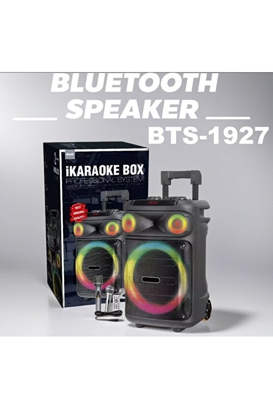 KABLOSUZ MİKROFONLU BLUETOOTH HOPARLÖR ŞARJLI TAŞINABİLİR BÜYÜK BOY PARTY SPEAKER GİTAR BAĞLAMA