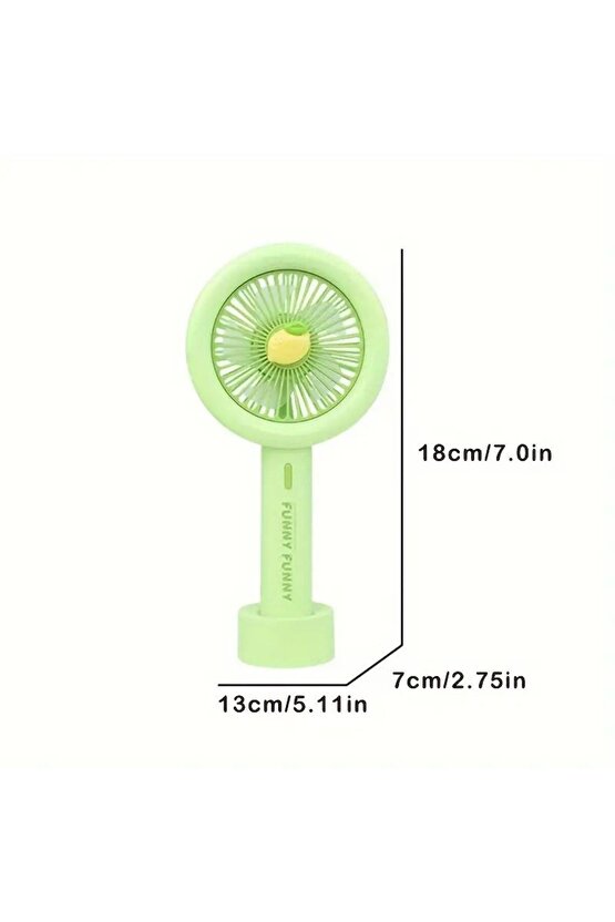 Mini Klima Led ışıklı Şarjlı El Fanı Vantilatör 3 Kademeli Hız Serinletici Fan