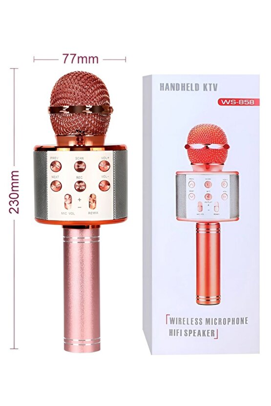 ŞARJLI KABLOSUZ KARAOKE MİKROFON BLUETOOTH HOPARLÖR SES DEĞİŞTİRME ÖZELLİKLİ SD KART USB GİRİŞLİ