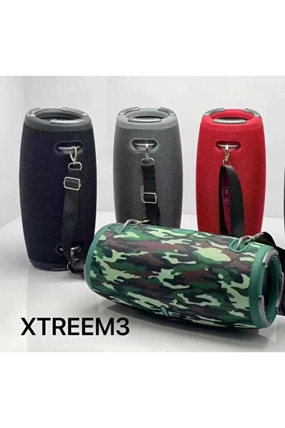 XTREEM3 BLUETOOTH SPEAKER ŞARJLI TAŞINABİLİR KABLOSUZ HOPARLÖR SD KART USB AUX FM RADYO