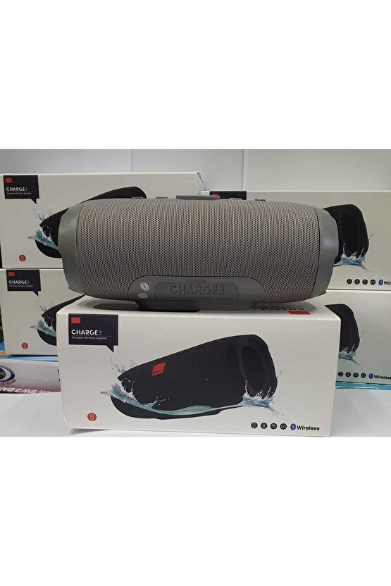 CHARGE3 BLUETOOTH SPEAKER KABLOSUZ ŞARJLI TAŞINABİLİR HOPARLÖR SD KART USB AUX GİRİŞLİ