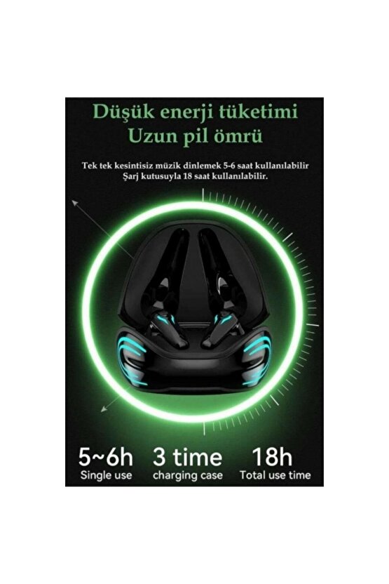 BLUETOOTH KULAKLIK LED IŞIKLI HD SES TWS DOKUNMATİK OYUNCU KULAKLIĞI ENC GAME MODE GAMİNG HEADSET