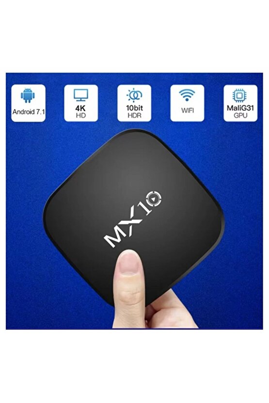 4k Ultra Hd Android Tv Box Mx10 Ram:1gb Rom:8gb Android Media Player