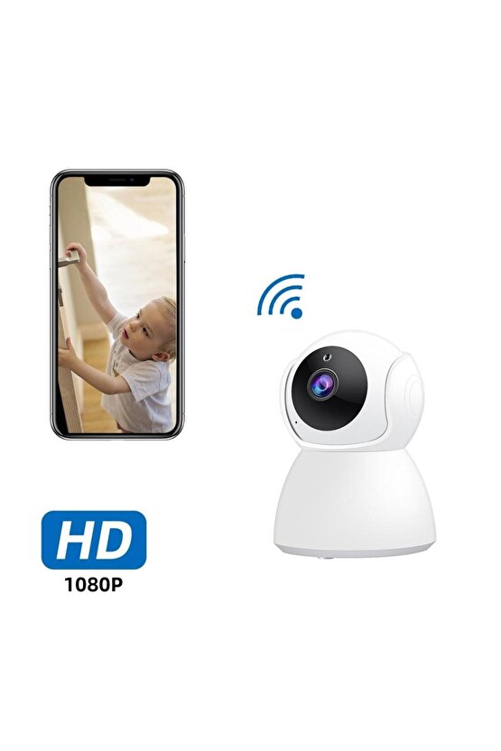 Full Hd 1080p Kamera Bebek Izleme Ve Güvenlik Kamerası Wifi 360 Derece Dönebilen Kamera