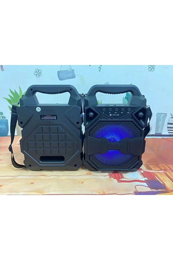 Bluetooth Speaker Kablosuz Hoparlör Led Işıklı Fm Radyolu Sd Kart Ve Usb Girişli 15w Şarjlı Hoparlör