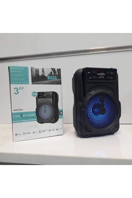 Işıklı Bluetooth Hoparlör Fmusbsd Kart Kablosuz Speaker Ses Bombası