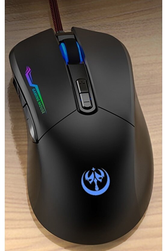 Profesyonel Rgb Led Işıklı Oyuncu Mouse 800-3200 Ayarlanabilir Dpi Gaming Mouse