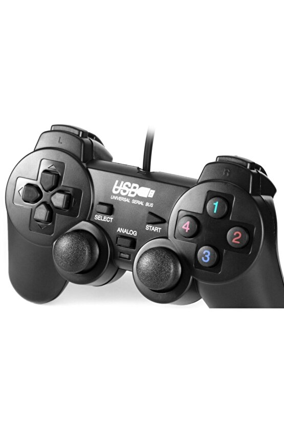 Usb-pc-ps3 Titreşimli Joystick Kablolu Oyun Kolu Usb Game Pad Kd-208