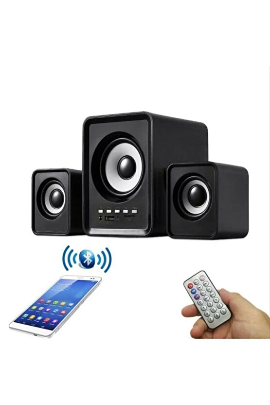 2+1 Mini Hoparlör Pctvtelefon Uyumlu Bluetooth Lu Ses Sistemi Speaker