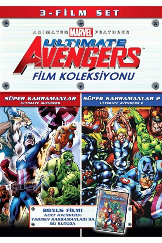 Ultimate Avengers Film Koleksiyonu Süper Kahramanlar Set-3 Disk Dvd