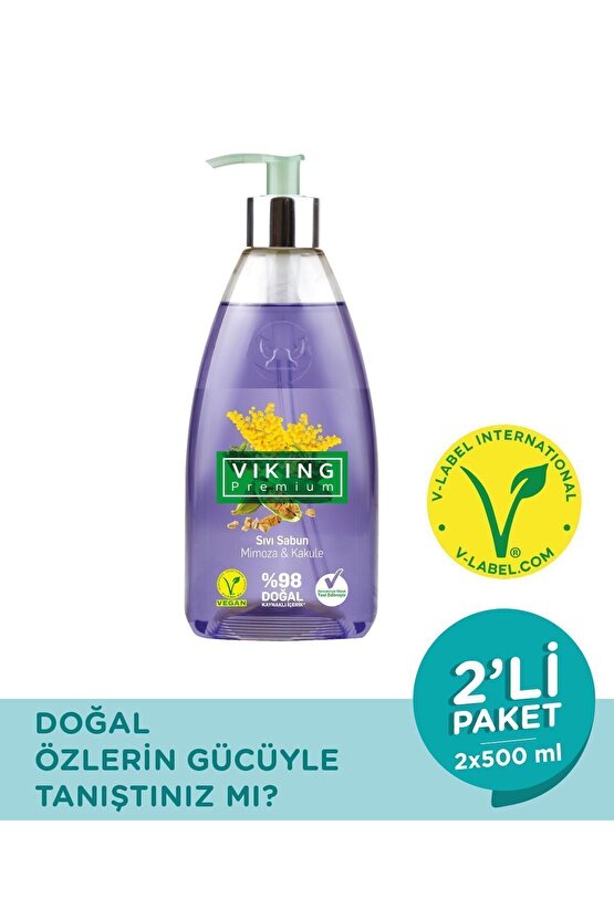 Premium Sıvı Sabun Mimoza&kakule 500 ml 2 Adet