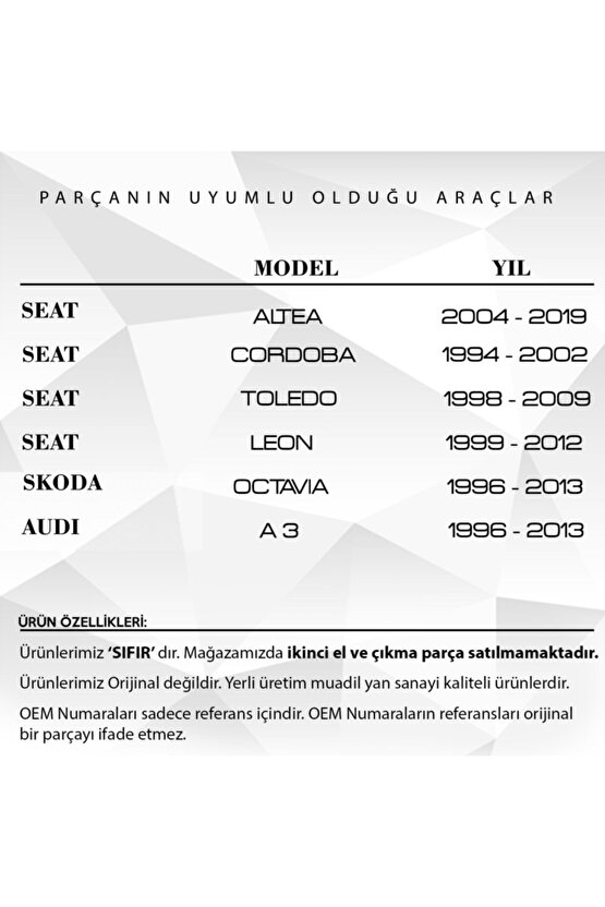 Seat Leon, Skoda, Audi A3 Için Emme Manifold Conta Seti -dar-