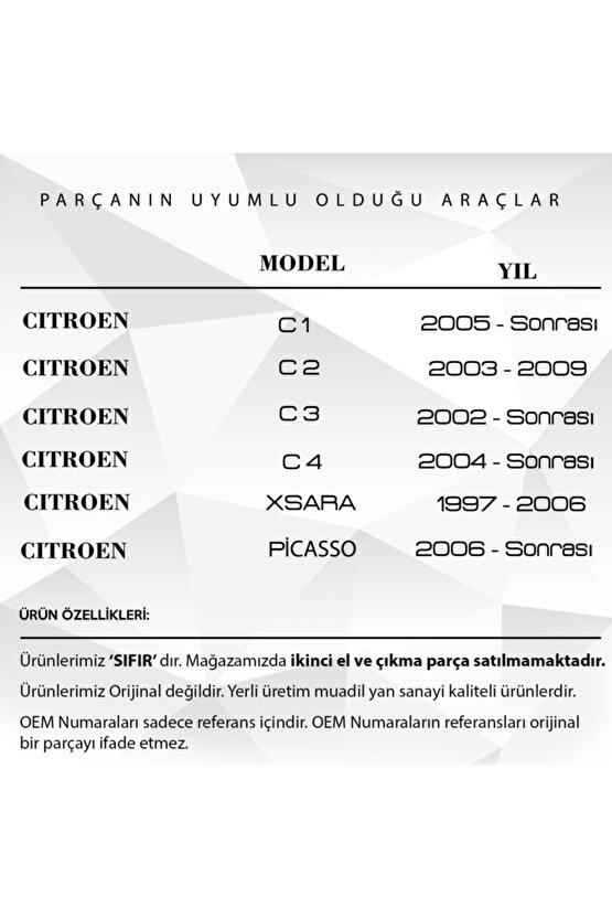 Citroen Için Simplex Uzaktan Kumanda Anahtar Düğmesi Kabı-logolu