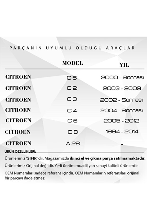 Peugeot , Citroen Için 3 Tuşlu , Sustasız Uzaktan Kumanda Anahtar Düğmesi Kabı