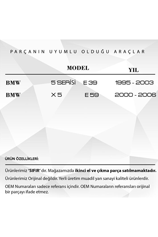 Bmw 5 Serisi E39 Uyumlu Klima Panel Düğmeleri Set 14 Parça