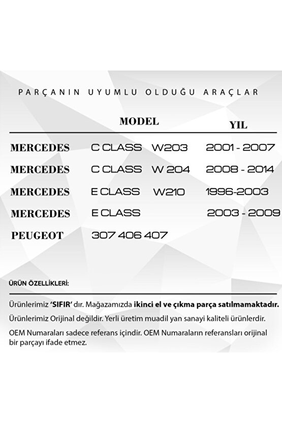 Mercedes E Class W210 W211 Için Sunroof Tamir Parçası Kızak Fiber