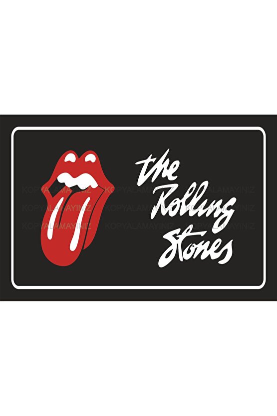 the rolling stones rock müzik ev dekorasyon tablo retro ahşap poster