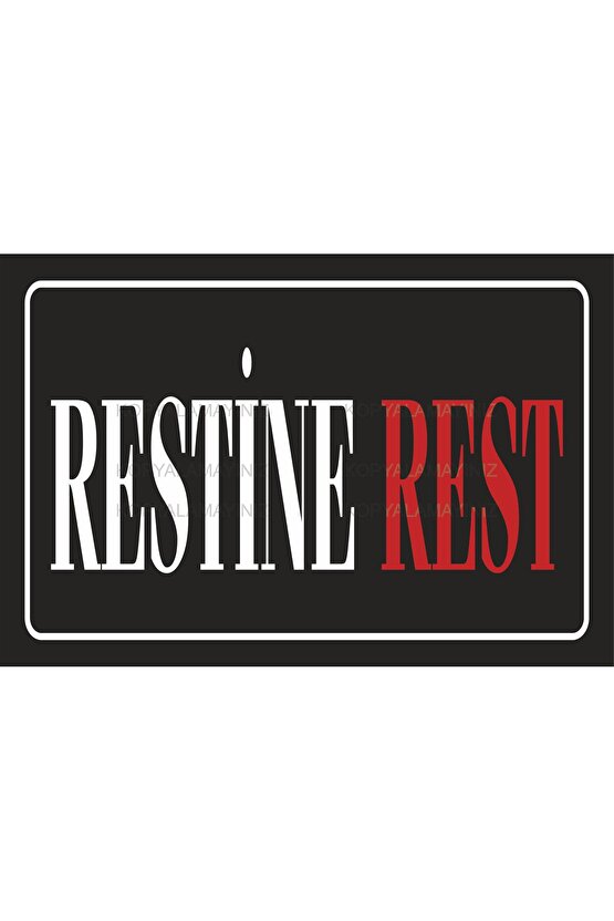 restine rest atarlı komik sözler duvar yazıları ev dekorasyon tablo retro ahşap poster