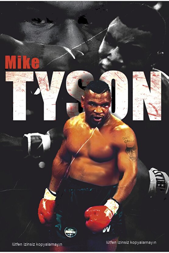 mike tyson boks dekorasyon tablo retro ahşap poster