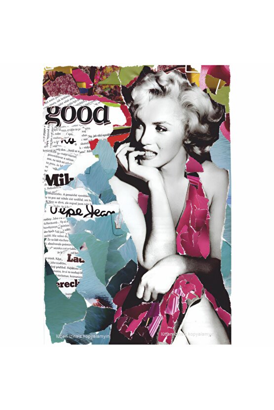 Marilyn Monroe pop art ev dekorayon tablo retro ahşap poster