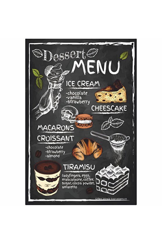 kafe bar dekorasyon menu ev mutfak tablo retro ahşap poster