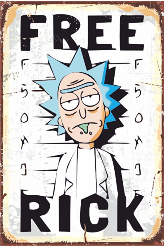 Free Rick Retro Vintage Ahşap Poster