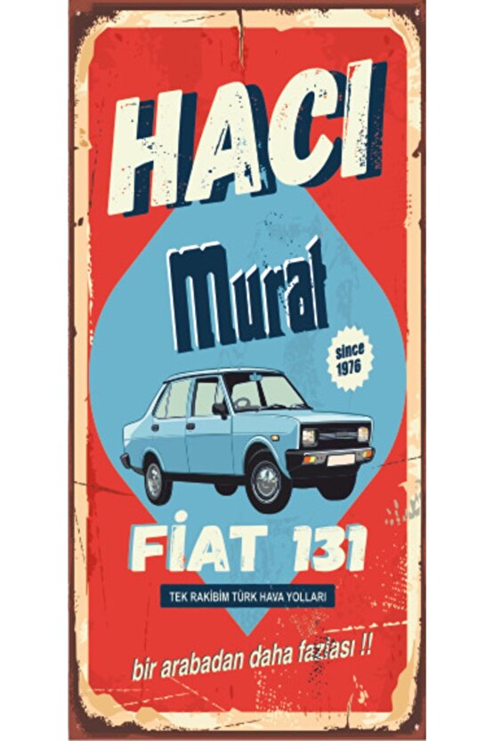 Hacı Murat 131 (10 Cm X 20 Cm) Mini Retro Ahşap Poster