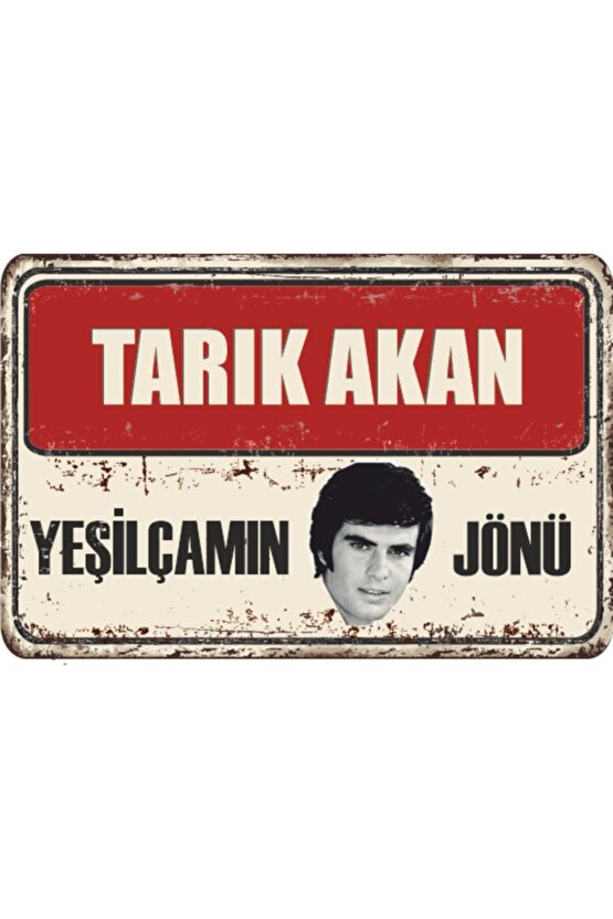 Tarık Akan Yeşilçam Retro Ahşap Poster