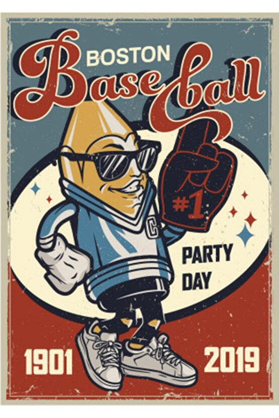 Baseball Bezbol Retro Ahşap Poster