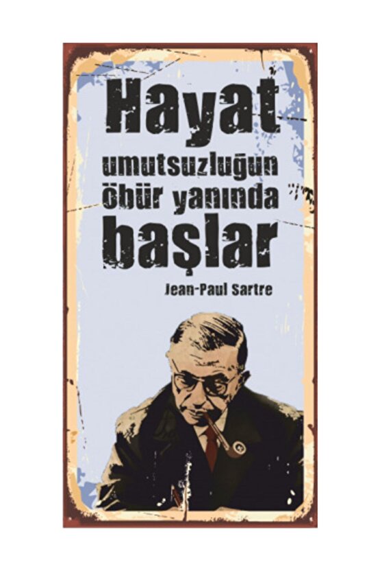 Sartre Ahşap Edebiyat Poster