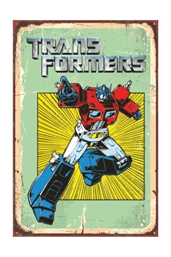 Transformers  Retro Vintage Ahşap Poster