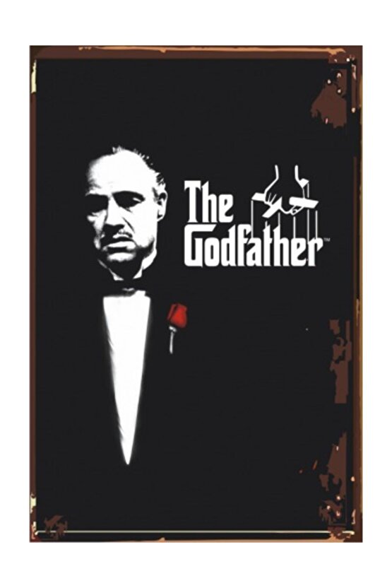 The Godfather Baba Sinema Retro Vintage Ahşap Poster