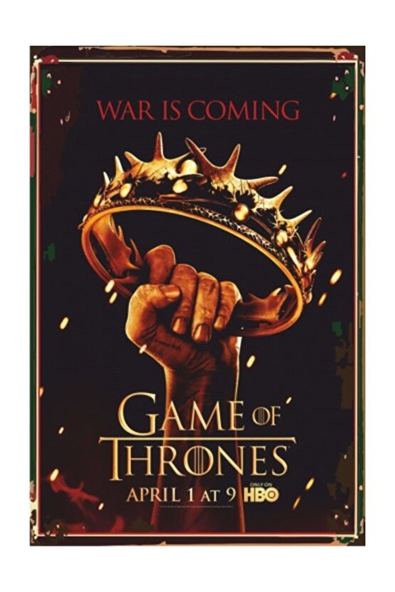 Game Of Throes Retro Vintage Ahşap Poster