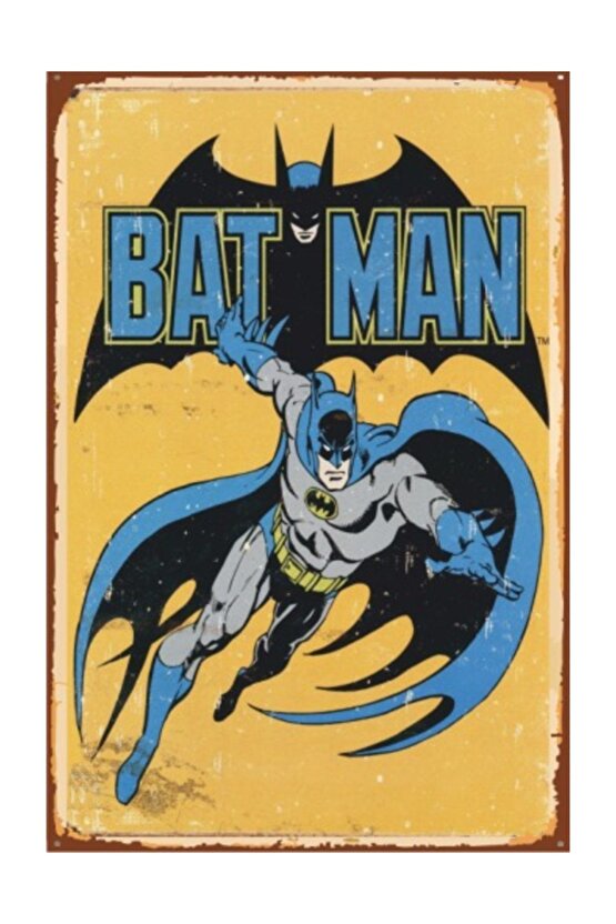 Batman  Retro Vintage Ahşap Poster