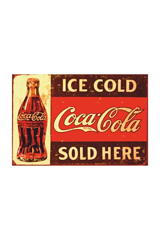 Coca Cola Retro Vintage Ahşap Poster