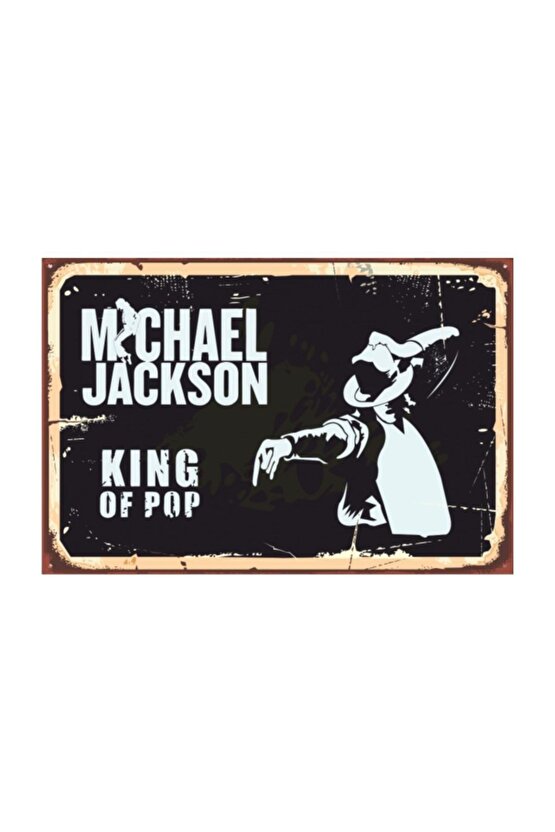 Micheal Jackson Retro Vintage Ahşap Poster