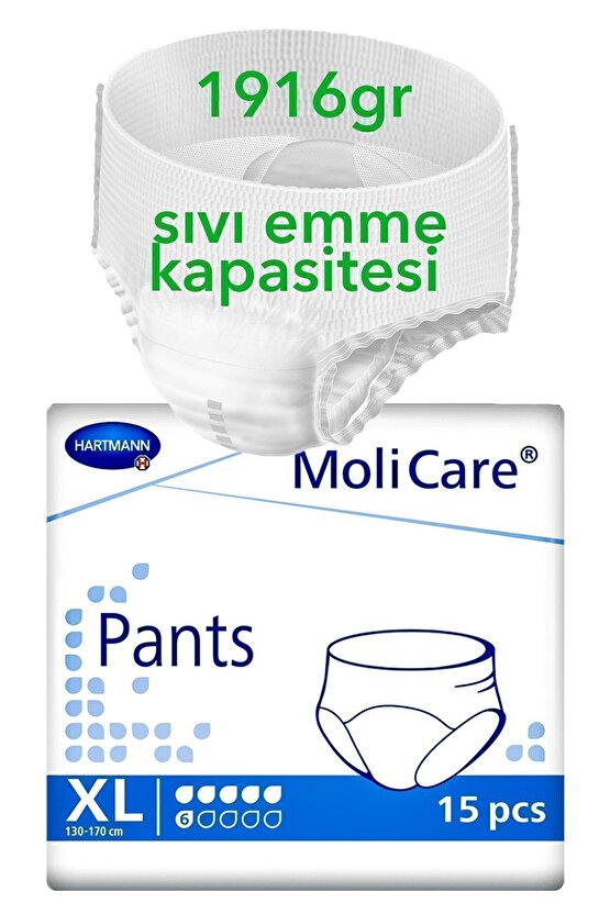 Molicare Emici Külot Bez 6 Damla Xlarge Büyük Boy Mavi 15 Adet