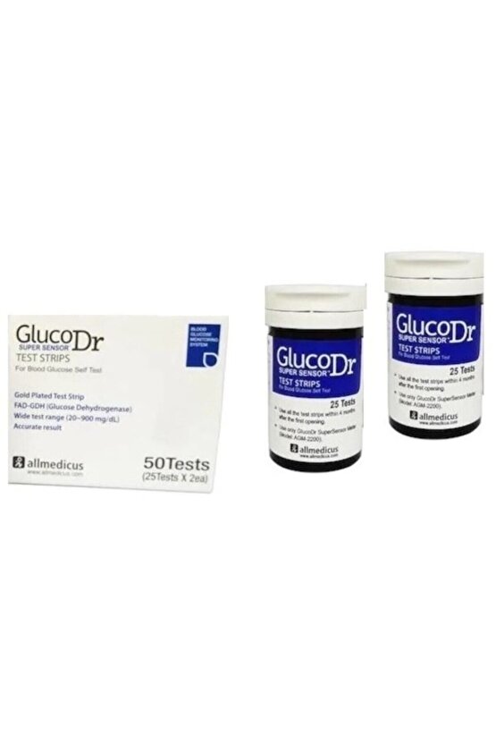 100 Adet Şeker Çubuğu Şeker Stribi Glucodr