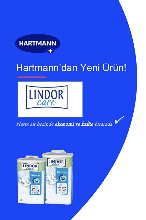 Hartmann Hasta Bezi Bağlamalı 40 Lı Large Büyük Boy 2 Paket 80 Adet, Aloevera Losyonlu